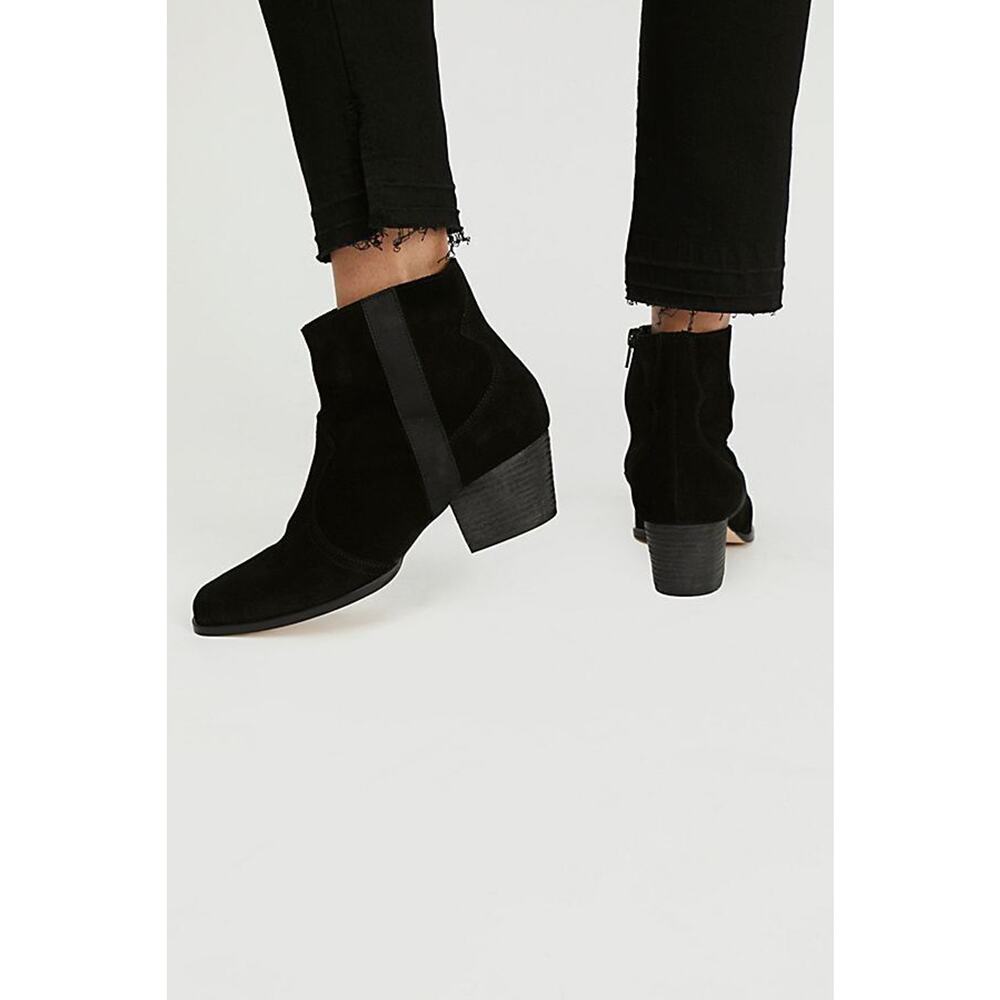 Free People Black Ankle Boots